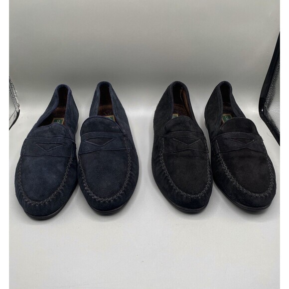 Cole Haan Suede Loafers Bundle Navy Blue Black Size 9 - Picture 1 of 14